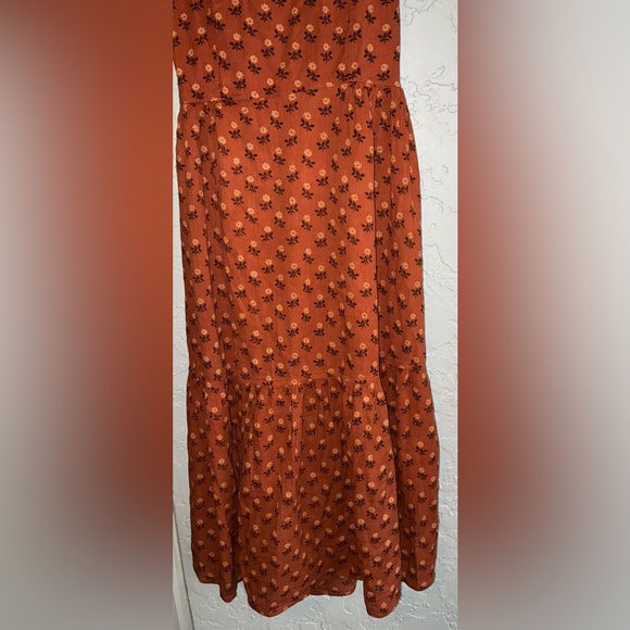 Madewell Ruffle- Strap Tiered Midi Dress with Floral Design - Picture 3 of 7